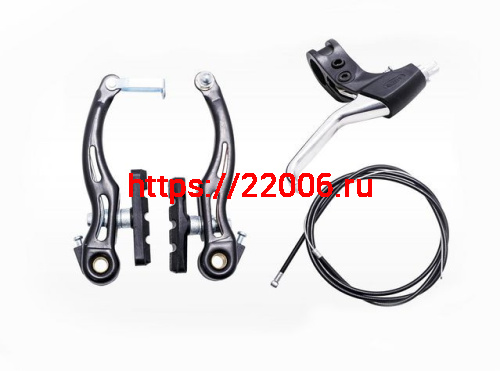 Набор V-тормоза, метал.(перед.+задн) п/алюм.ручки+троса, черный, New Model 3122633-2 Набор V-тормоза, метал.(перед.+задн) п/алюм.ручки+троса, черный, New Model 3122633-2