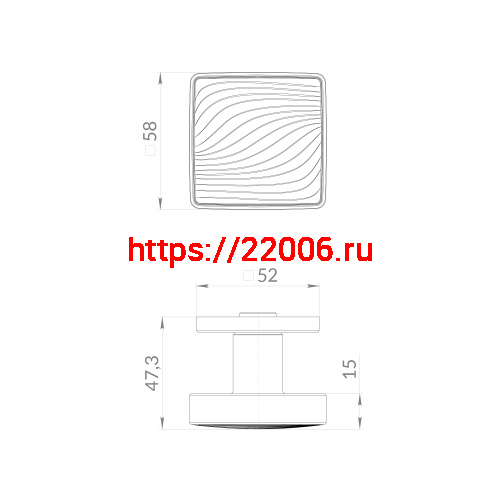 Ручка Punto (Пунто) раздельная K.EST.Q52.GIPNOZ BL/ND-24 черный/ночная пустыня фото 2