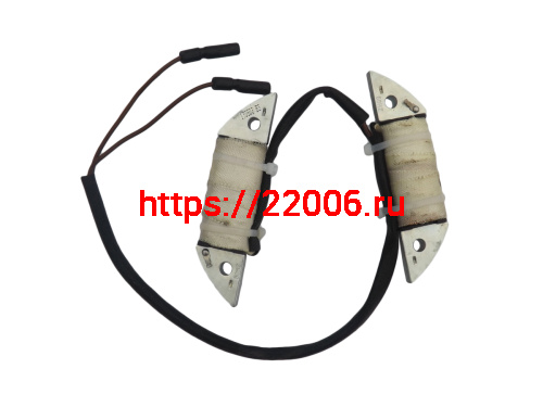 Катушка 168F на фару 12В (ДВЕ катушки) 3 А Ф126 мм Катушка 168F на фару 12В (ДВЕ катушки) 3 А Ф126 мм