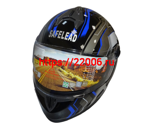 Шлем интеграл "Safelead" HF-122 черный Q162, размер XL фото 3