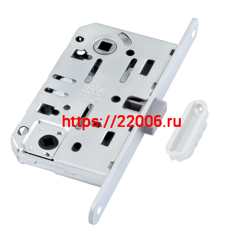 B06102.50.FM.640 AGB (АГБ) Защелка врезная WC (белый) MEDIANA POLARIS с отв. планкой (скин)