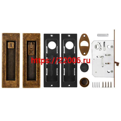 Защелка Armadillo (Армадилло) с ручками для раздвижных дверей SH.URB153.KIT011-BK (SH011 URB) OB-13 античная бронза фото 2 Защелка Armadillo (Армадилло) с ручками для раздвижных дверей SH.URB153.KIT011-BK (SH011 URB) OB-13 античная бронза фото 2