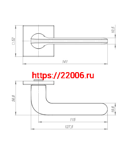 Ручка Punto (Пунто) раздельная K.ARC.Q52.ASPECT BL-24 черный ТРОСИК фото 3 Ручка Punto (Пунто) раздельная K.ARC.Q52.ASPECT BL-24 черный ТРОСИК фото 3