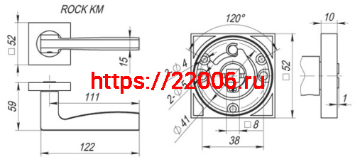 Ручка Fuaro (Фуаро) раздельная K.KM52.ROCK (ROCK KM) AB/GP-7 бронза/золото фото 3 Ручка Fuaro (Фуаро) раздельная K.KM52.ROCK (ROCK KM) AB/GP-7 бронза/золото фото 3