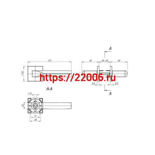 Ручка Fuaro (Фуаро) раздельная K.SL52.PRIZMA (PRIZMA SL) BL-24 черный фото 2 Ручка Fuaro (Фуаро) раздельная K.SL52.PRIZMA (PRIZMA SL) BL-24 черный фото 2