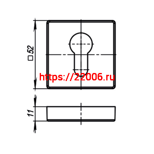 Накладка Armadillo (Армадилло) под цилиндр ET.K.USQ52 (ET USQ) CP-8 хром фото 3 Накладка Armadillo (Армадилло) под цилиндр ET.K.USQ52 (ET USQ) CP-8 хром фото 3