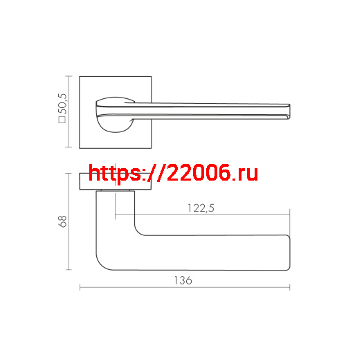 Ручка Fuaro (Фуаро) раздельная K.DM51.FLOW (FLOW DM) BL-24 черный фото 2