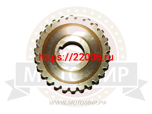 Шестерня червячного редуктора снегоуборочной л.с. машины 26 зуб. D22 фото 2