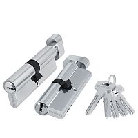 Цилиндровый Fuaro (Фуаро) механизм (200 ZM/110) 2000ZMKnob110(55+10+45) CP хром 5Key с вертушкой