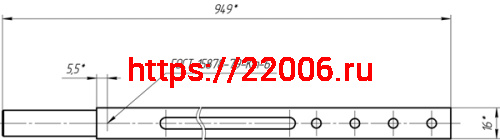 Тяги 04 Mettem (Меттэм) к врезным замкам (комплект) фото 2