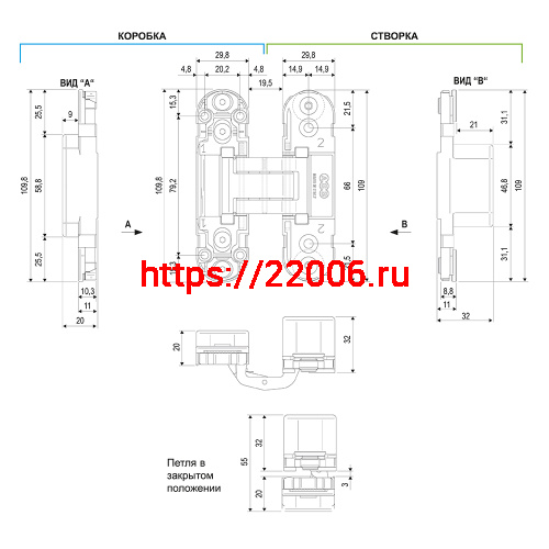 E30200.03.22 (бронза) петля AGB (АГБ) ECLIPSE 2.0 (4 накладки в комплекте) фото 2