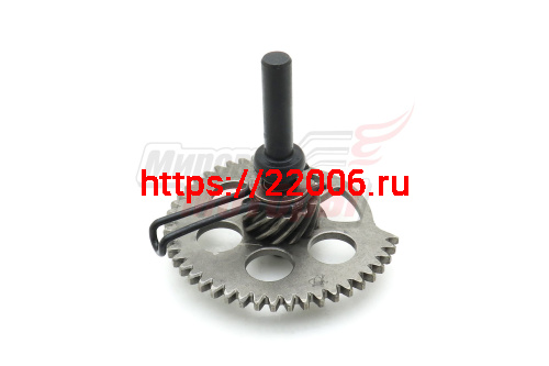 Шестерня кикстартера промежуточная в сборе с осью, пружиной 152-153qmi,157-158qmj; СТЕЛС,keeway