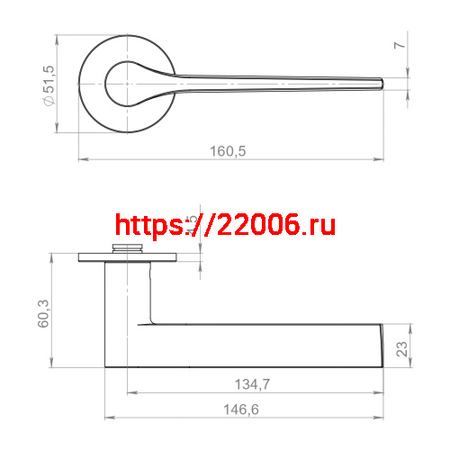Ручка Armadillo (Армадилло) раздельная R.YM.CREME FSG-39 флор. золото фото 5