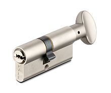 Цилиндровый механизм Kale kilit (Кале килит) с вертушкой 164 SM/62 (26+10+26) mm никель 5 кл.