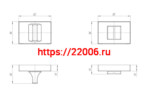 Ручка Punto (Пунто) поворотная BK6.K.QSL52 СP-8 хром фото 3 Ручка Punto (Пунто) поворотная BK6.K.QSL52 СP-8 хром фото 3