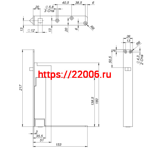 Шпингалет Fuaro (Фуаро) автоматический RIGEL-AUTO-set/216 12x12 мм (ход 18,75 мм) для деревянных дверей фото 2