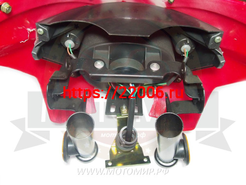 Щиток ветровой (круг. фара) орг.стекло Adventure Travel (почти АЛЬФА СПОРТ), крепления в комплекте фото 5