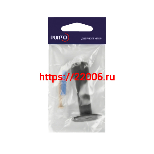 Упор Punto (Пунто) дверной настенный DFIX/W85 INOX BL-24 черный фото 3
