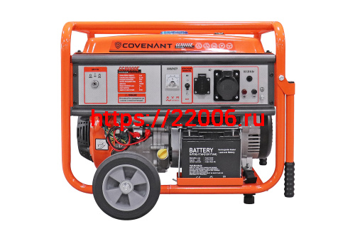 Генератор бенз. "COVENANT" GG10000E (8,0/8,3кВт, LT192FB, 25л.с., бак 25л,93кг,электростартер,МЕДЬ) фото 2