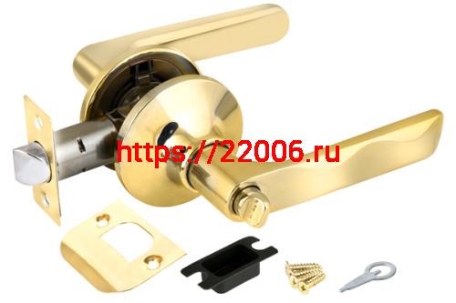 Ручка Fuaro (Фуаро) защелка DK624/BL PB-BK (624/BL PB-B) (фик.) золото Ручка Fuaro (Фуаро) защелка DK624/BL PB-BK (624/BL PB-B) (фик.) золото