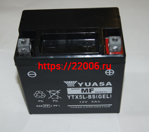Аккумулятор YUASA MF GEL YTX5L-BS (12v/ 5hr) герметичный (114*70*106) Аккумулятор YUASA MF GEL YTX5L-BS (12v/ 5hr) герметичный (114*70*106)