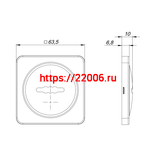 Накладка Fuaro (Фуаро) на цилиндр ESC.C.MSC/K.62 BL-24 черный (1 шт.) фото 3 Накладка Fuaro (Фуаро) на цилиндр ESC.C.MSC/K.62 BL-24 черный (1 шт.) фото 3