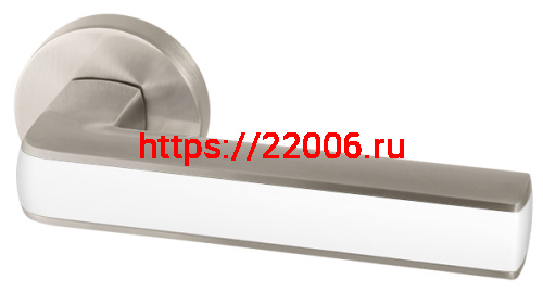 Ручка Armadillo (Армадилло) раздельная R.URB52.CUBE (CUBE URB3) SN/White-19 матовый никель/белый Ручка Armadillo (Армадилло) раздельная R.URB52.CUBE (CUBE URB3) SN/White-19 матовый никель/белый