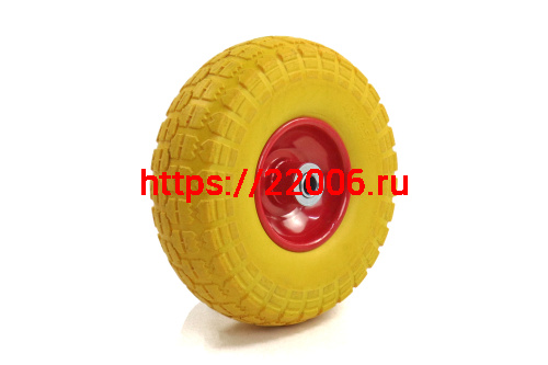 Колесо ПЕНА тачки садовой 4" 3,50/4" (W10) (под ось 16мм) фото 2 Колесо ПЕНА тачки садовой 4" 3,50/4" (W10) (под ось 16мм) фото 2