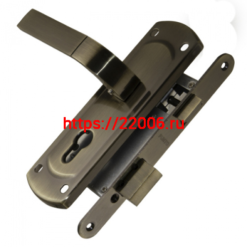 Корпус замка Punto (Пунто) с ручкой LOCKSET25.ORION.5558-1 (KIT P25 5558 ORION) AB бронза