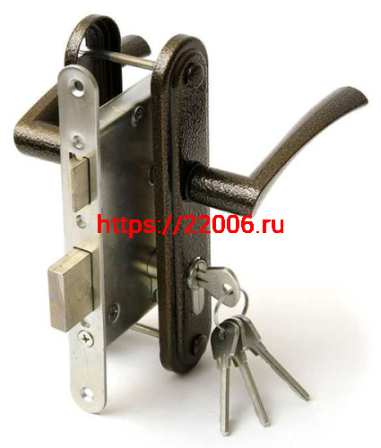 Замок Zenit (Зенит) врезной цилиндровый с защёлкой в комплекте с ручкой ЗВ4-3.07 (медь), 4 кл. Замок Zenit (Зенит) врезной цилиндровый с защёлкой в комплекте с ручкой ЗВ4-3.07 (медь), 4 кл.