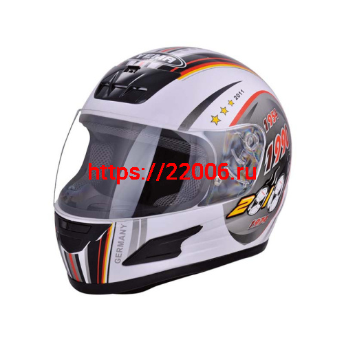 Мотошлем YM-802 White-footbal (XS) Мотошлем YM-802 White-footbal (XS)