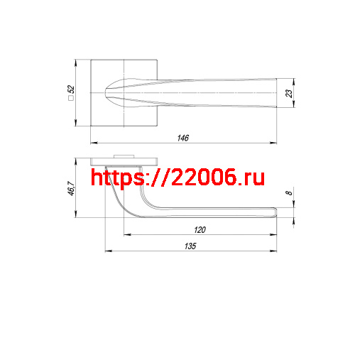 Ручка Punto (Пунто) раздельная K.ARC.Q52.SATURN SSG-39 сатин.золото фото 2 Ручка Punto (Пунто) раздельная K.ARC.Q52.SATURN SSG-39 сатин.золото фото 2