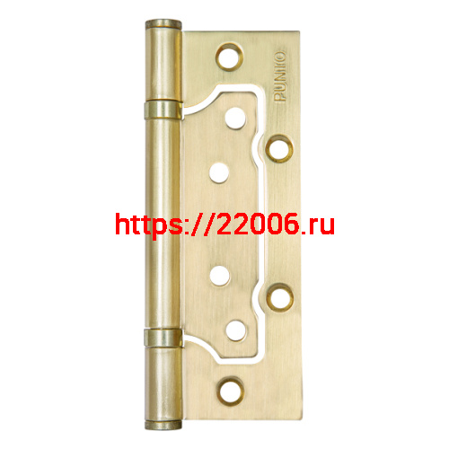 Петля Punto (Пунто) универсальная без врезки IN5200W SB (200-2B 125x2,5) мат. золото