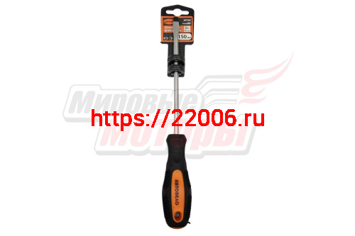 Отвертка шлицевая 150*6,0мм (АвтоДело 30765-AD) Отвертка шлицевая 150*6,0мм (АвтоДело 30765-AD)