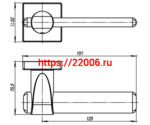 Ручка Armadillo (Армадилло) раздельная AJAX USQ1 SN/CP-3 Мат никель/хром фото 4 Ручка Armadillo (Армадилло) раздельная AJAX USQ1 SN/CP-3 Мат никель/хром фото 4