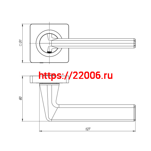 Ручка Ajax (Аякс) раздельная K.JK51.TREND (TREND JK) SSC-16 сатинированный хром фото 2 Ручка Ajax (Аякс) раздельная K.JK51.TREND (TREND JK) SSC-16 сатинированный хром фото 2