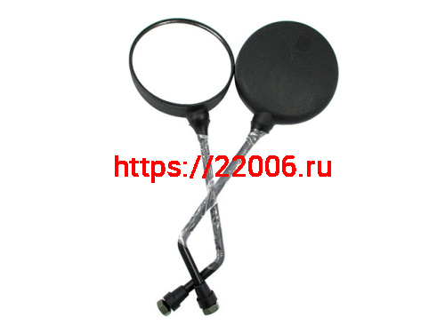 Зеркала заднего вида №51 пластик черный литой корпус длинная стойка М10 (Ява) Зеркала заднего вида №51 пластик черный литой корпус длинная стойка М10 (Ява)