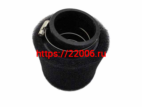 Фильтр воздушный нулевого сопротивления d-38мм PITBIKE (поролон черный) с переходным кольцом Фильтр воздушный нулевого сопротивления d-38мм PITBIKE (поролон черный) с переходным кольцом
