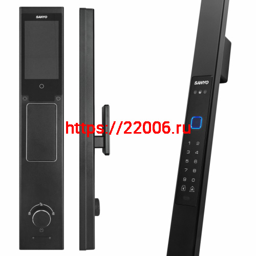 Электронный замок Sanyo D502 UsmartGo DM70 с WiFi, с распознаванием лиц,ручка-скоба 1800 мм, черный Электронный замок Sanyo D502 UsmartGo DM70 с WiFi, с распознаванием лиц,ручка-скоба 1800 мм, черный