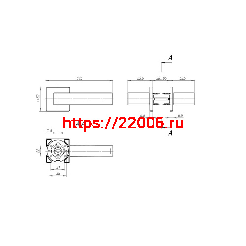 Ручка Fuaro (Фуаро) раздельная K.SL52.REDLINE (RED LINE SL) CP-8 хром фото 3
