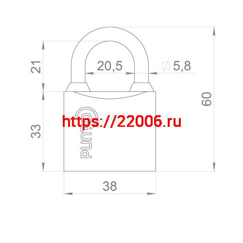 Замок Punto (Пунто) навесной PK-0138 3 key англ.ключ. фото 4 Замок Punto (Пунто) навесной PK-0138 3 key англ.ключ. фото 4