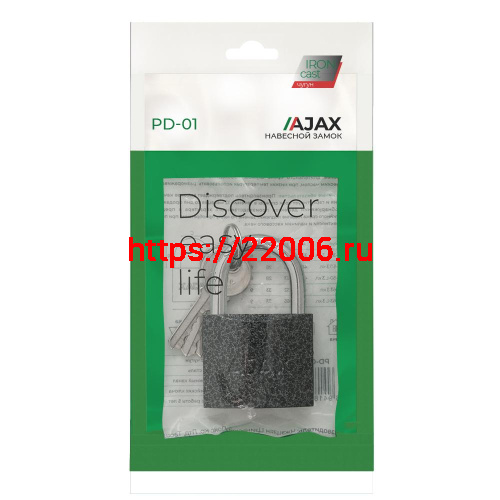 Замок Ajax (Аякс) навесной PD-0163 (PD-01-63) 3 key англ. фото 2 Замок Ajax (Аякс) навесной PD-0163 (PD-01-63) 3 key англ. фото 2