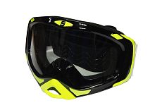 Очки мотокросс/спорт SCOUT (NK-1022) черн/зелен, резинка с силиконом, цветн упаковка