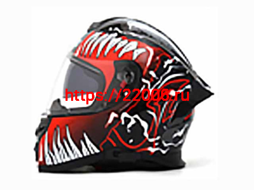 Мотошлем VIRTUE MD-820 закрытый с визором черный с рисунком VENOM (XL) Мотошлем VIRTUE MD-820 закрытый с визором черный с рисунком VENOM (XL)