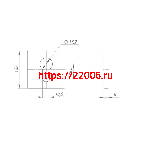 Накладка Punto (Пунто) под цилиндр ET.K.ARC.Q52 (ET ARC) CP-8 хром фото 3