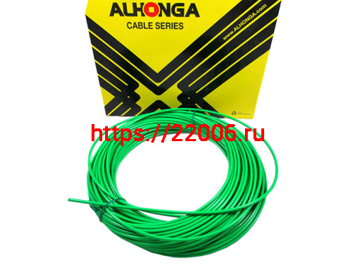 Оплетка тормоз.троса Alhonga толщина 5мм, витое сечение,зеленая, цена за бухту 50м,Тайвань 3122642-3 Оплетка тормоз.троса Alhonga толщина 5мм, витое сечение,зеленая, цена за бухту 50м,Тайвань 3122642-3