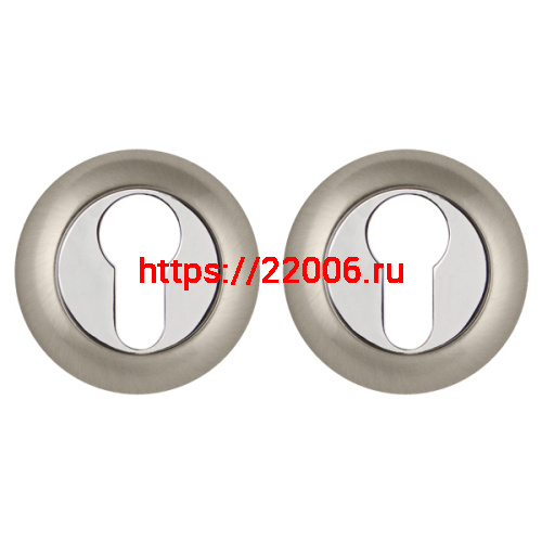 Накладка Punto (Пунто) под цилиндр ET.R.ZR54 (ET ZR) SN/CP-3 матовый никель/хром Накладка Punto (Пунто) под цилиндр ET.R.ZR54 (ET ZR) SN/CP-3 матовый никель/хром
