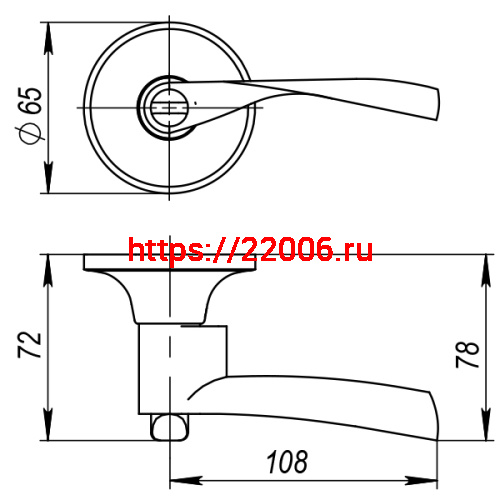 Ручка Ajax (Аякс) защелка DK610 AB-ET (6010 AB-E) (кл./фик.) бронза фото 4 Ручка Ajax (Аякс) защелка DK610 AB-ET (6010 AB-E) (кл./фик.) бронза фото 4