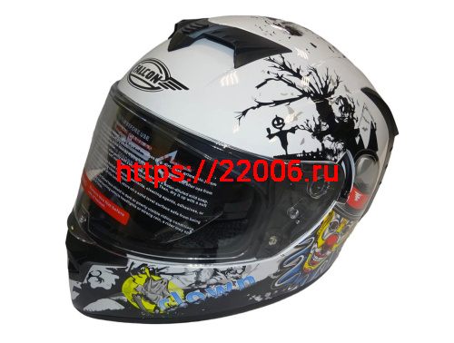 Шлем интеграл FALCON F702, размер S, с очками, (уп. 6 шт.)