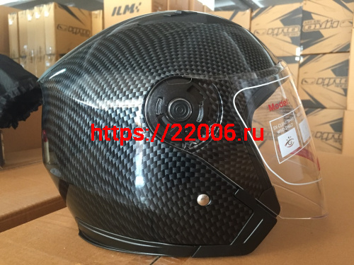 Шлем открытый 3/4 COBRA JK513, серый карбон(1), размеры L фото 3 Шлем открытый 3/4 COBRA JK513, серый карбон(1), размеры L фото 3